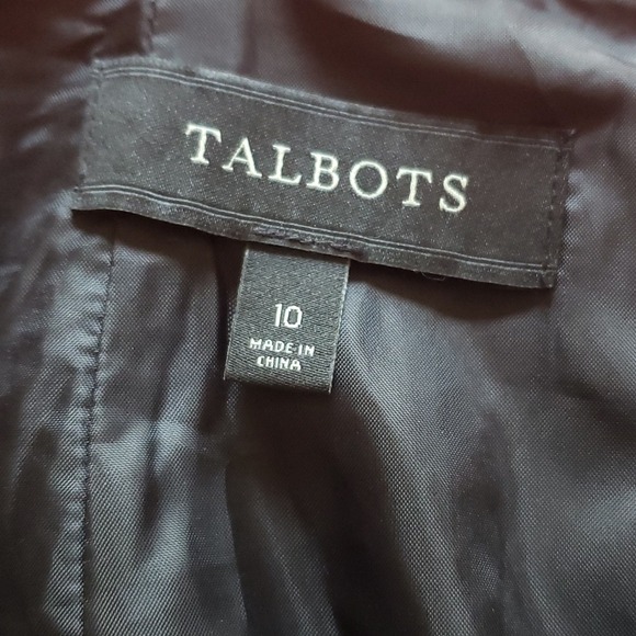 Talbots Floral‎ Lace Overlay Black & White Pencil Skirt Size 10 EUC - Picture 10 of 11